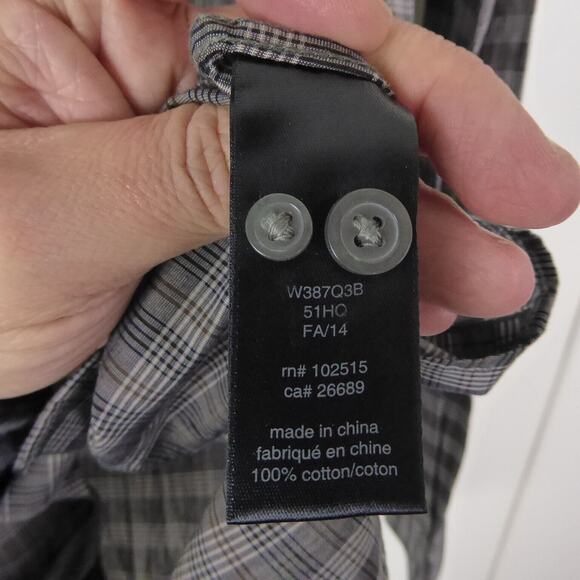 John Varvatos USA Shirt Mens SZ M Button Up Checkered Business Casual Dress NWT - Picture 7 of 12